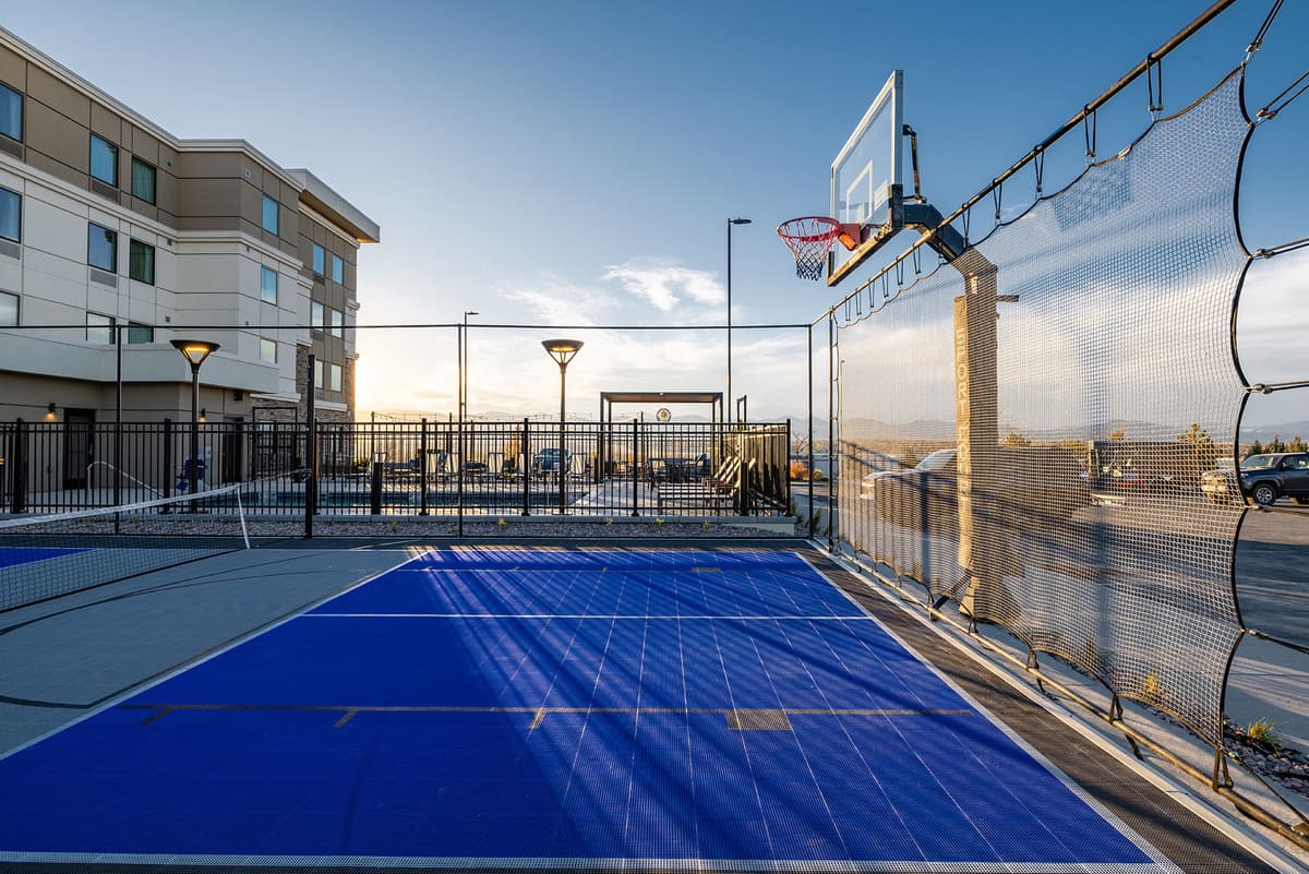 Renovated guest amenity space at Staybridge Suites